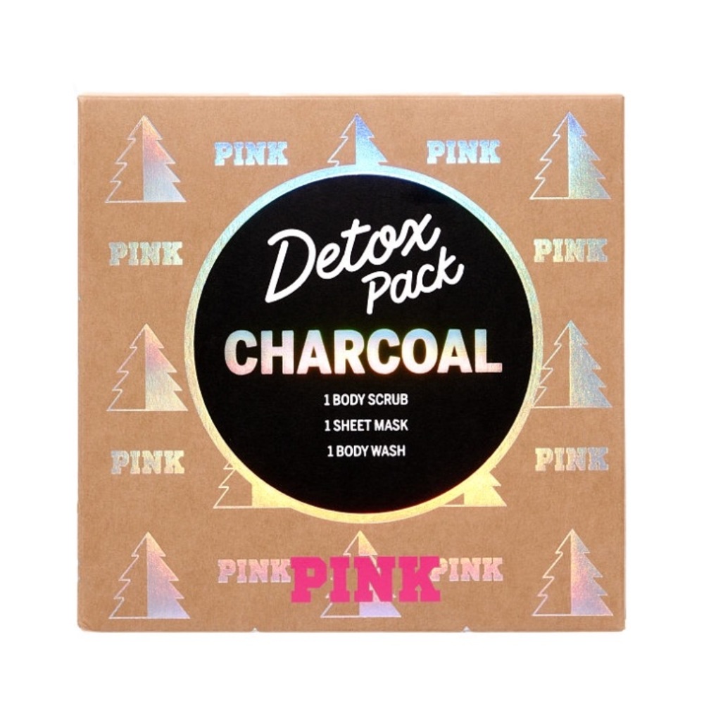 Vs PINK detox pack charcoal travel set